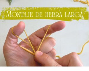 Cómo montar puntos con la técnica de la hebra larga