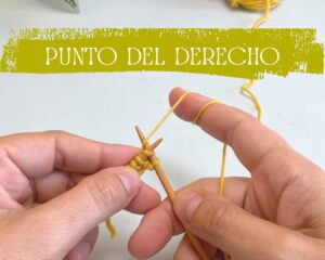Cómo tejer el punto del derecho en dos agujas para principiantes
