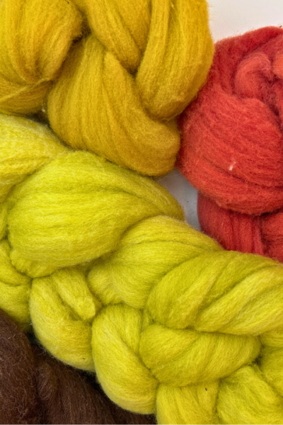 Fibras teñidas para el jersey Harvest Flower